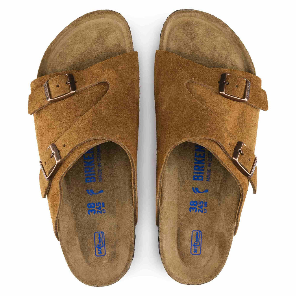 BIRKENSTOCK Ember Copper Luxe Suede Slide Sandals