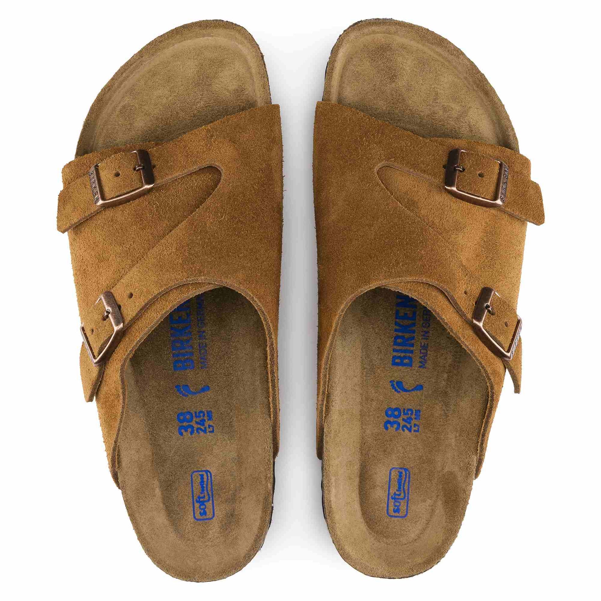 BIRKENSTOCK Ember Copper Luxe Suede Slide Sandals