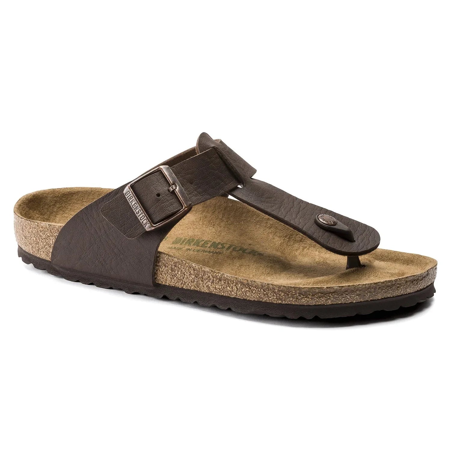 BIRKENSTOCK Rustic Chestnut Casual Fit Eco-Leather Thong Sandals