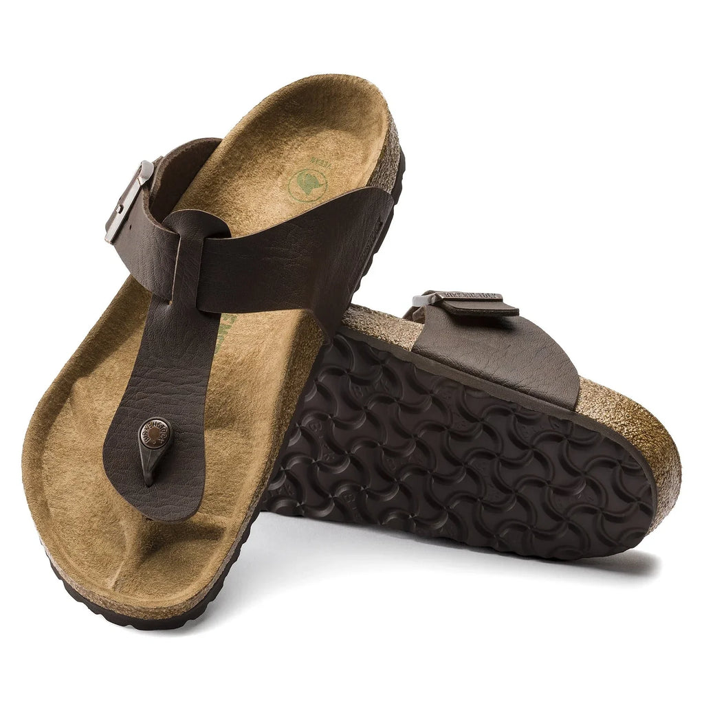 BIRKENSTOCK Rustic Chestnut Casual Fit Eco-Leather Thong Sandals