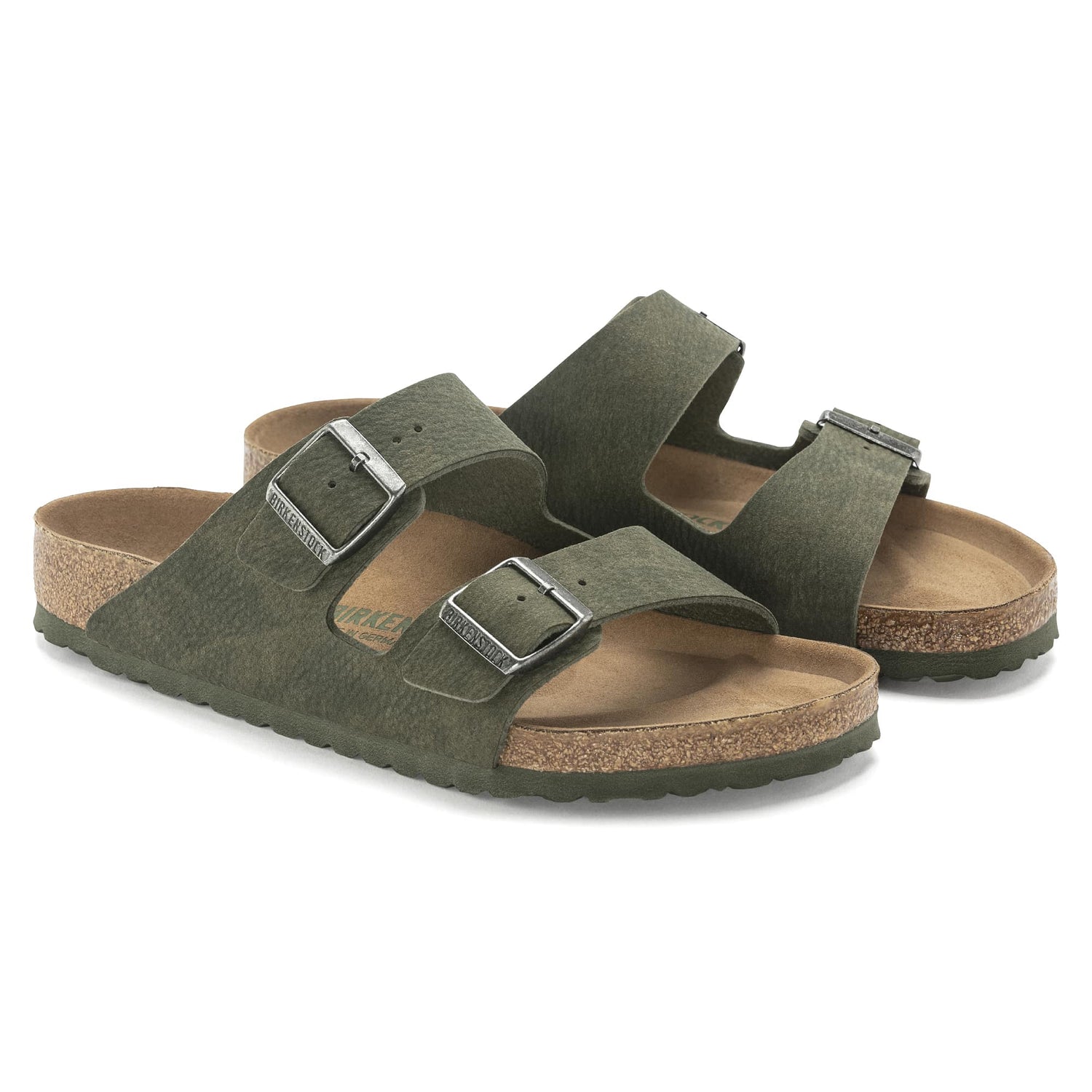 Birkenstock Eco-Friendly Olive Green Arizona Sandals - Comfort Meets Style