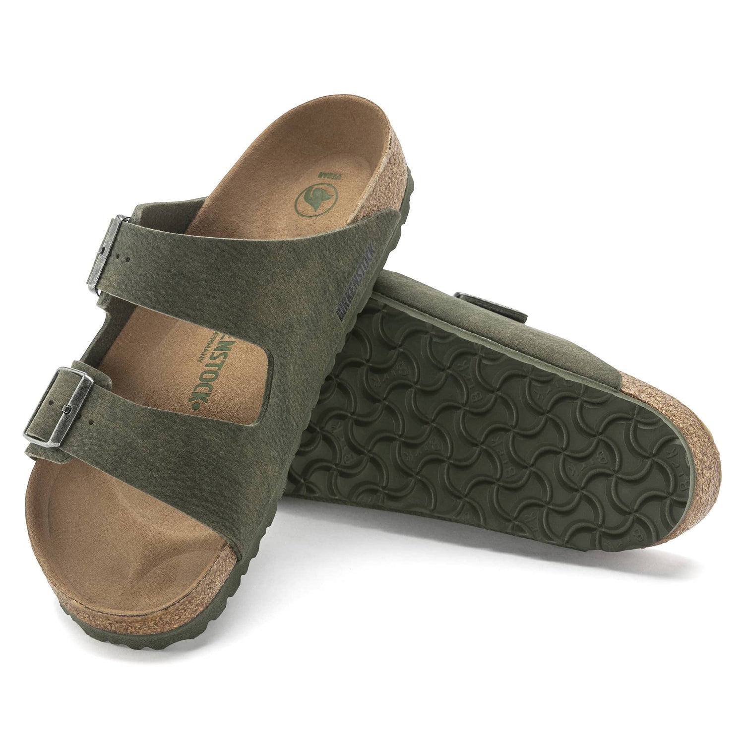 Birkenstock Eco-Friendly Olive Green Arizona Sandals - Comfort Meets Style