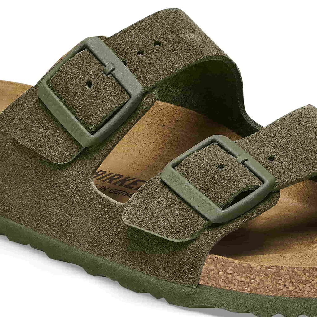 Birkenstock Suede Sandals in Enchanted Olive Green - Comfort Meets Style