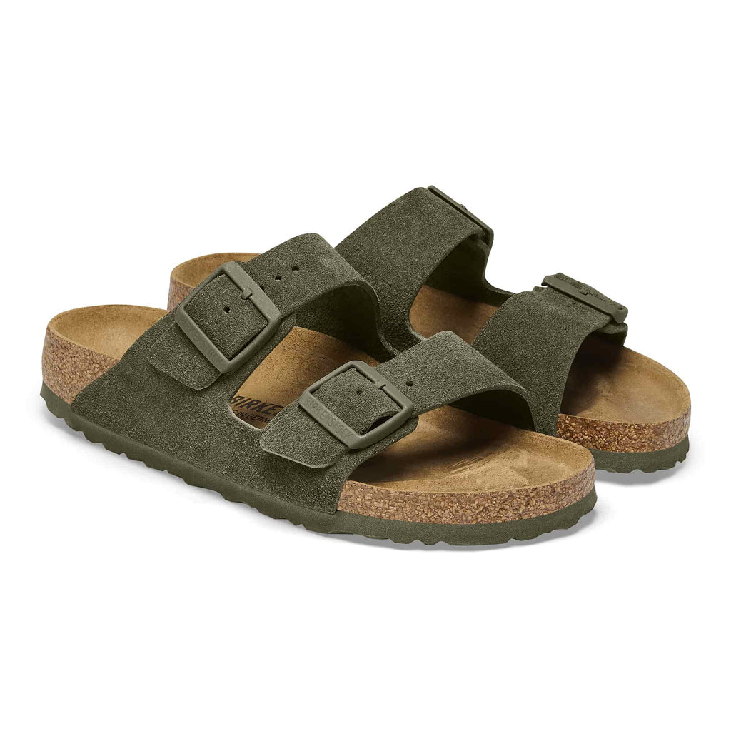 Birkenstock Suede Sandals in Enchanted Olive Green - Comfort Meets Style