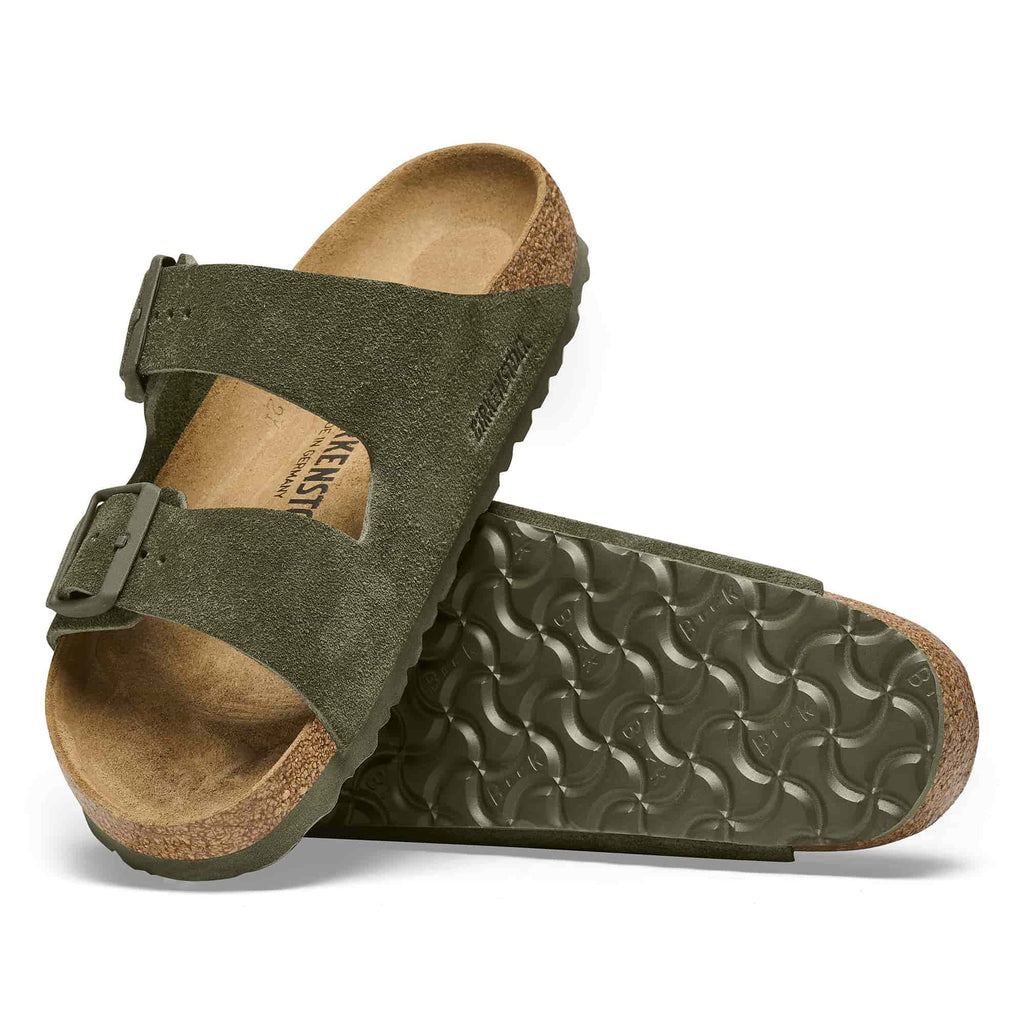 Birkenstock Suede Sandals in Enchanted Olive Green - Comfort Meets Style