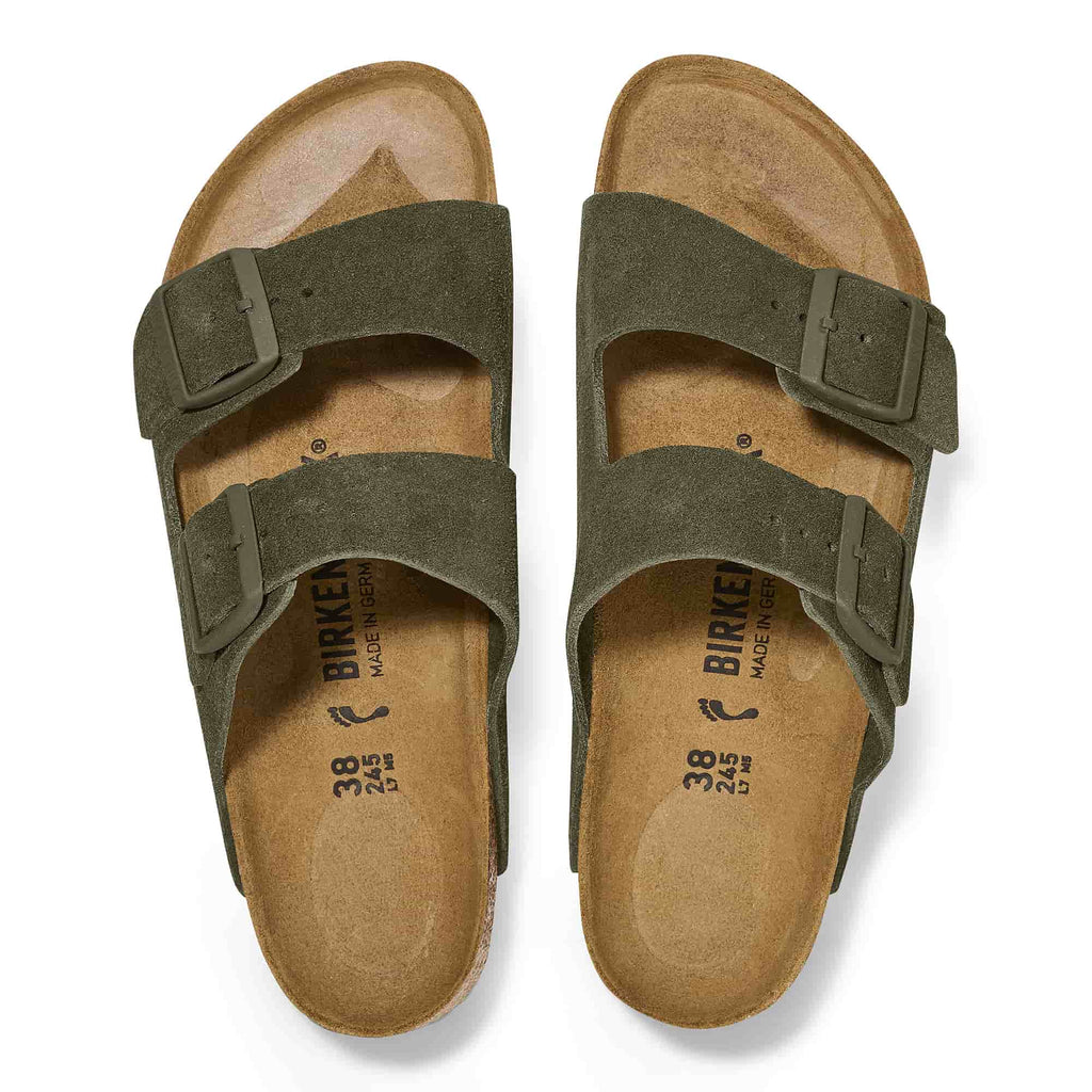 Birkenstock Suede Sandals in Enchanted Olive Green - Comfort Meets Style