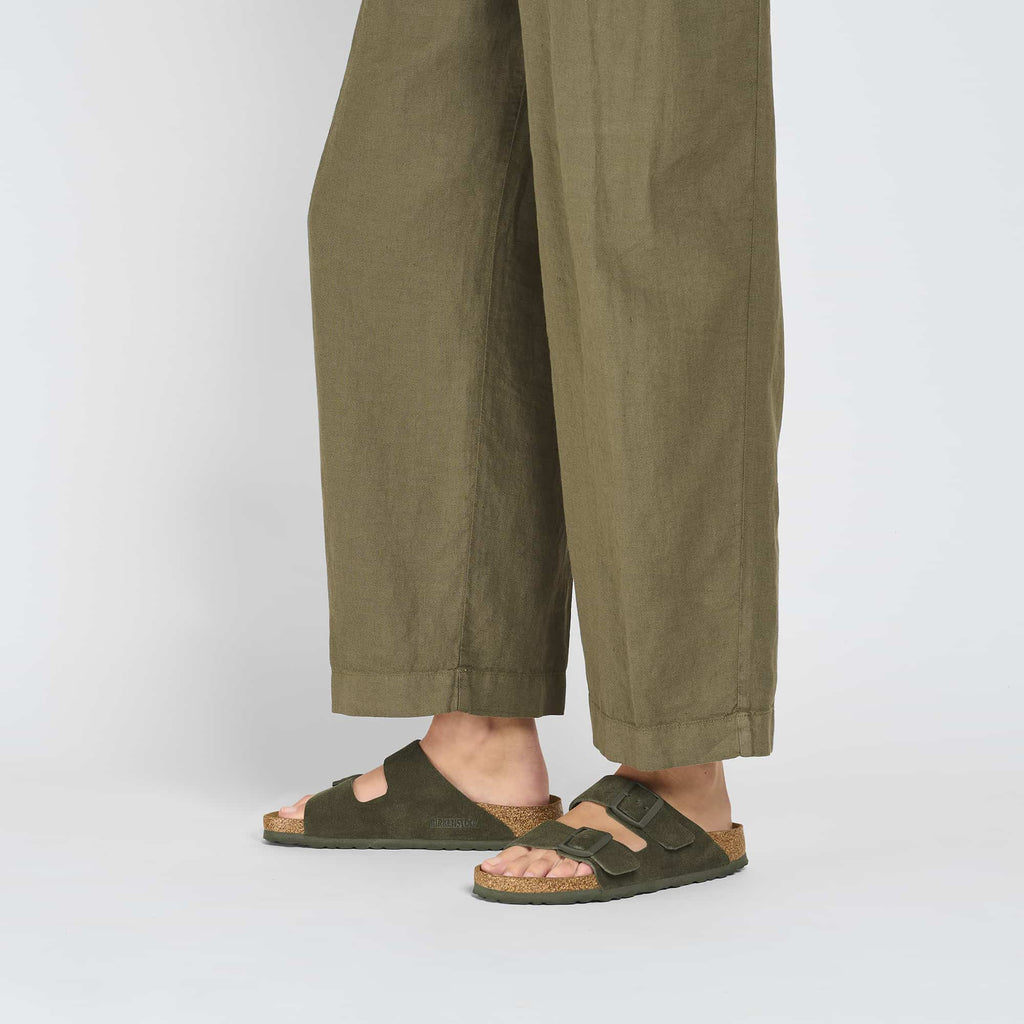 Birkenstock Suede Sandals in Enchanted Olive Green - Comfort Meets Style