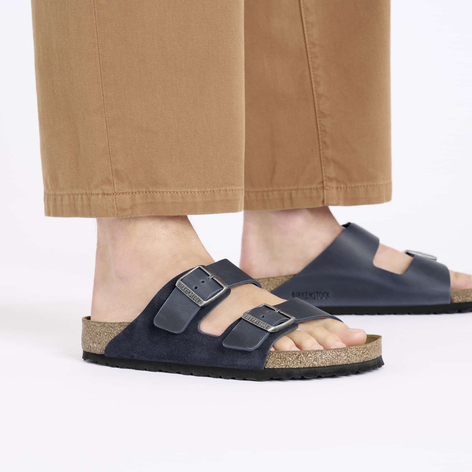 Birkenstock Elegant Midnight Blue Suede Sandals