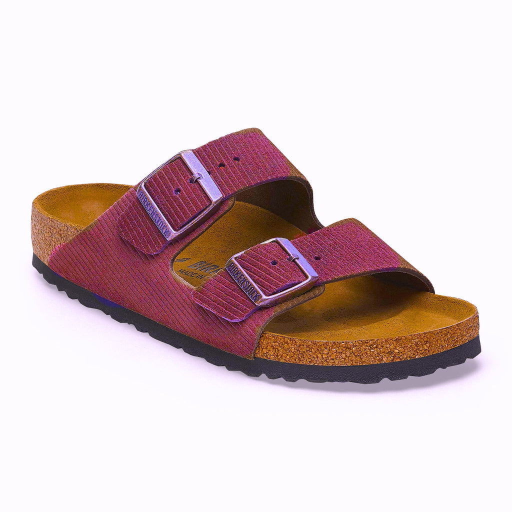 BIRKENSTOCK Wildberry Velvet Luxe Soft Footbed Sandals