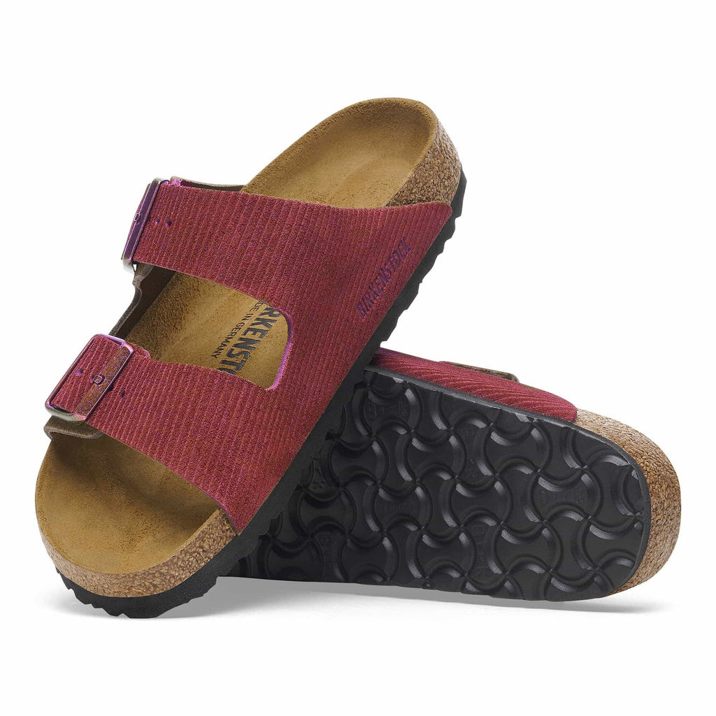 BIRKENSTOCK Wildberry Velvet Luxe Soft Footbed Sandals
