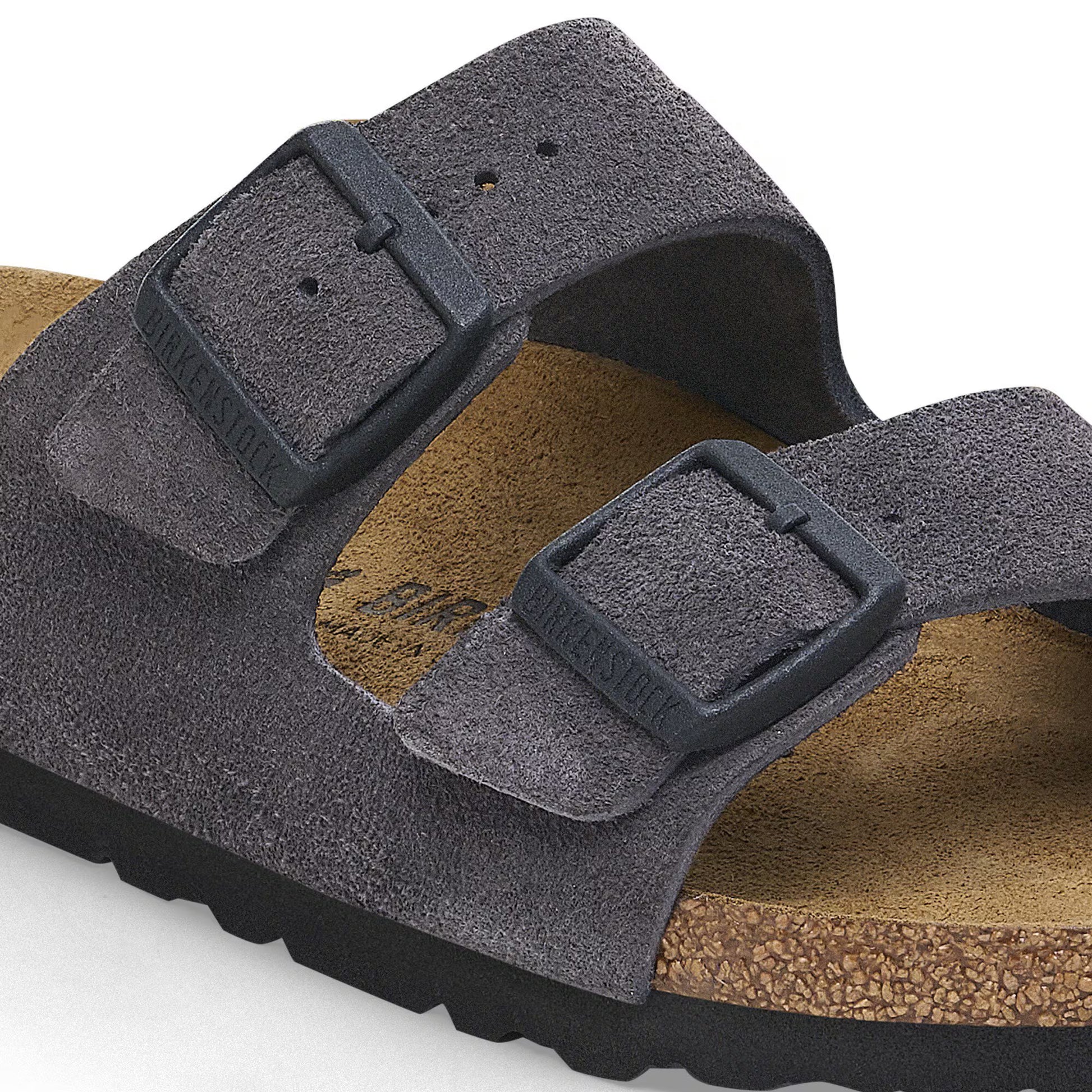 Birkenstock Arizona Suede Charcoal Sandals