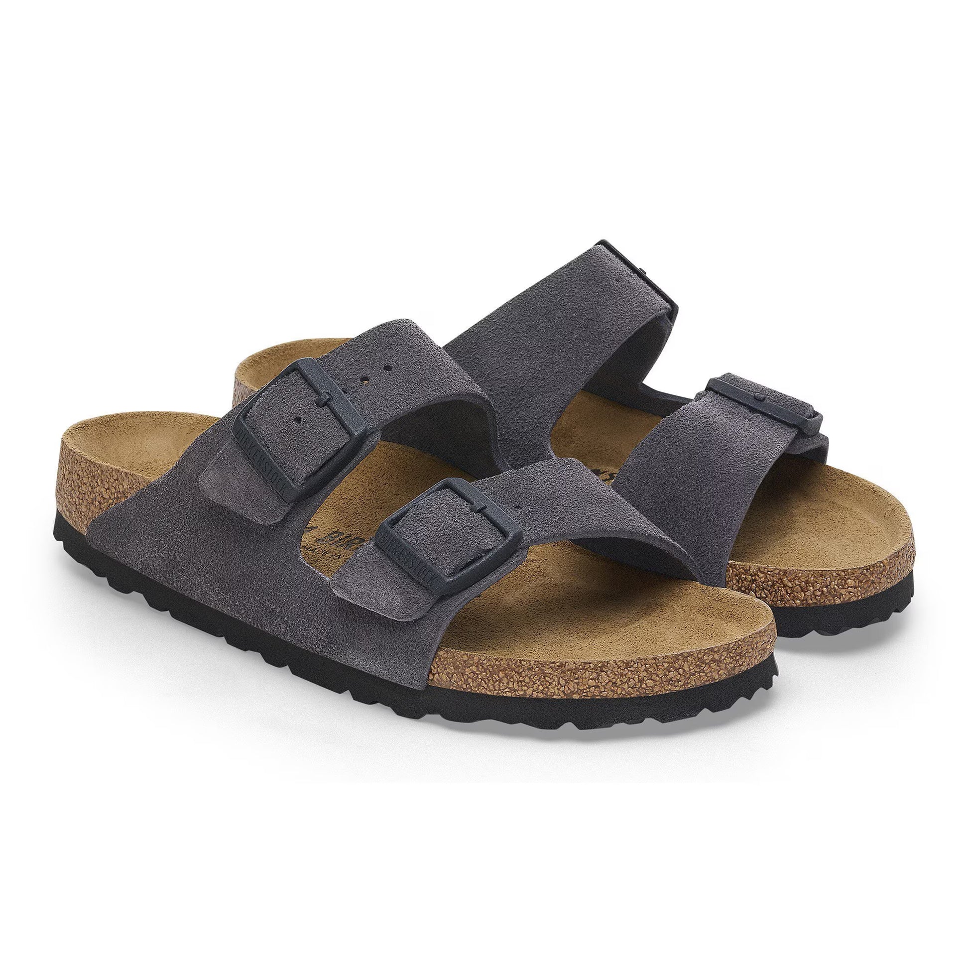 Birkenstock Arizona Suede Charcoal Sandals
