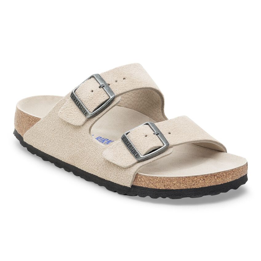 Birkenstock Soft Suede Sandals in Dreamy Beige