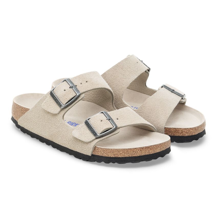 Birkenstock Soft Suede Sandals in Dreamy Beige