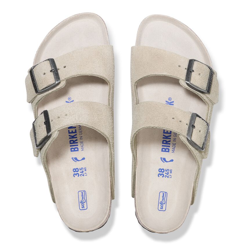 Birkenstock Soft Suede Sandals in Dreamy Beige