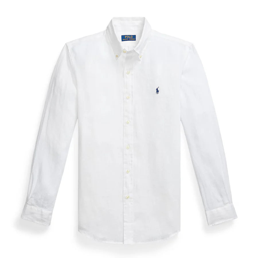 Polo Ralph Lauren Effortlessly Elegant Button-Up Shirt in Crisp Cloud White