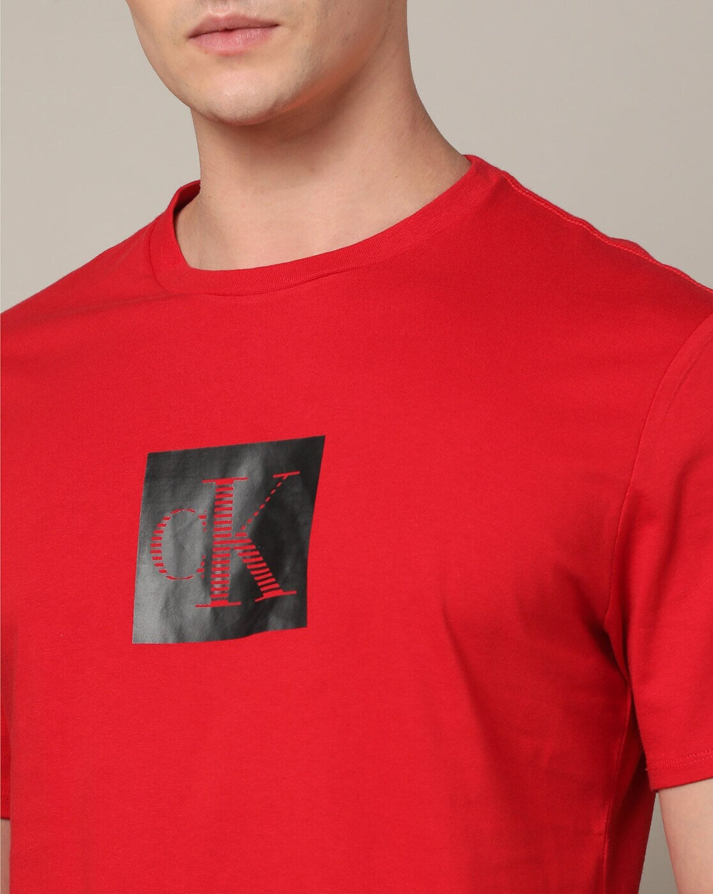 Calvin Klein Men's Red Logo T-Shirt