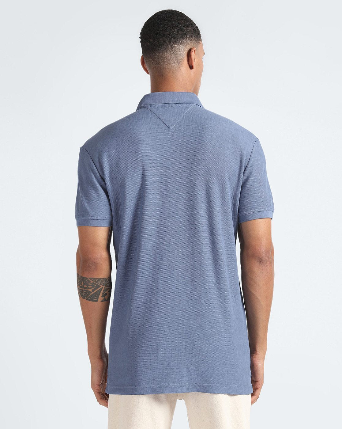 TOMMY JEANS Misty Slate Classic Fit Piqu�� Polo Shirt