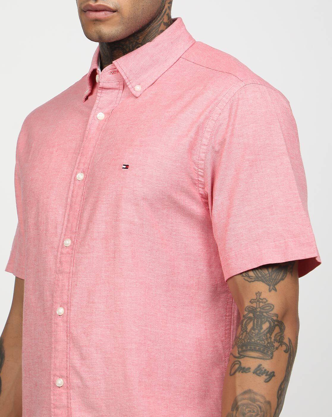 Tommy Hilfiger Breezy Coral Short-Sleeve Button-Up Shirt