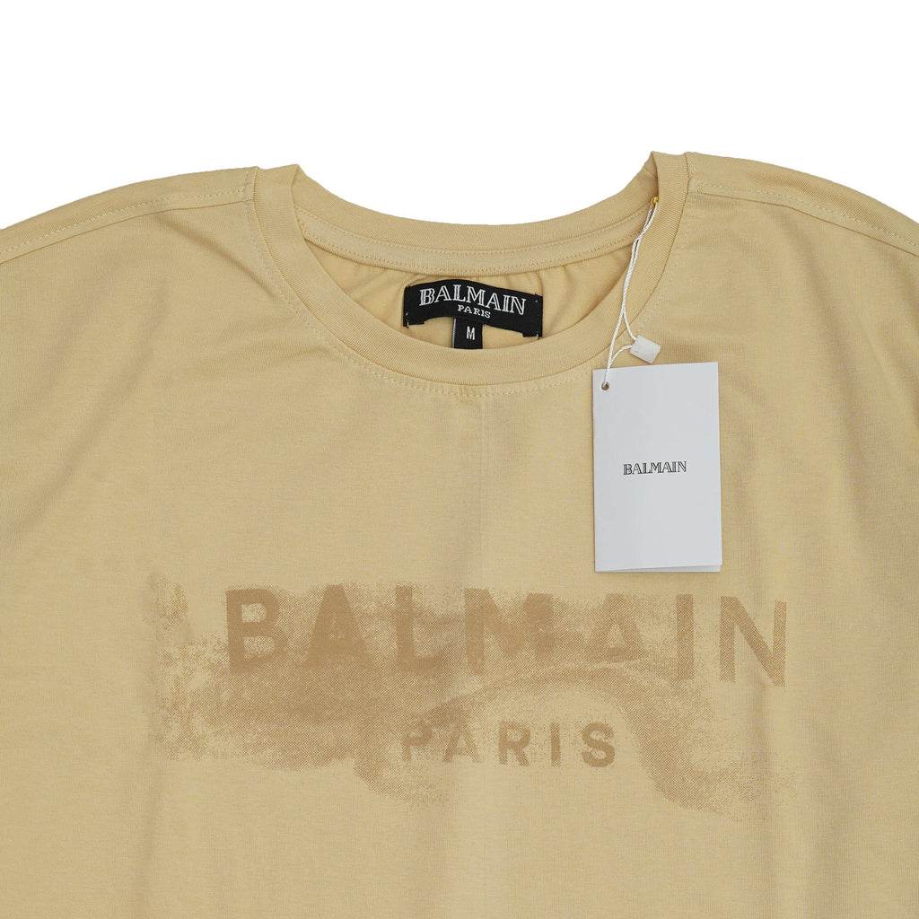 BALMAIN Sunlit Dune Classic Fit Short Sleeve Logo Tee