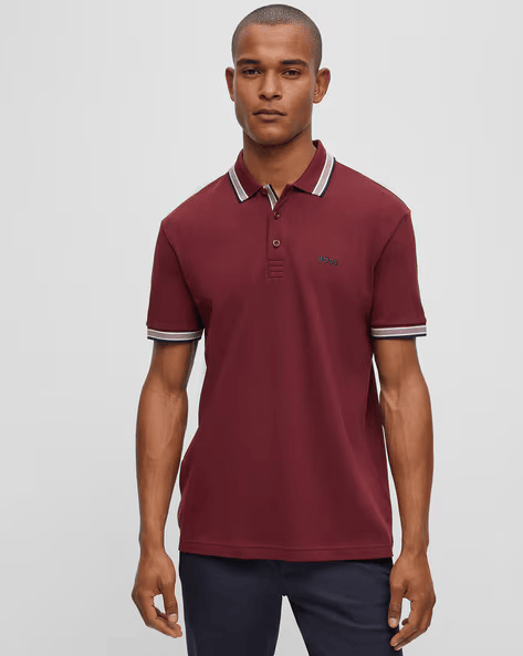 BOSS Crimson Velvet Slim Fit Polo Shirt