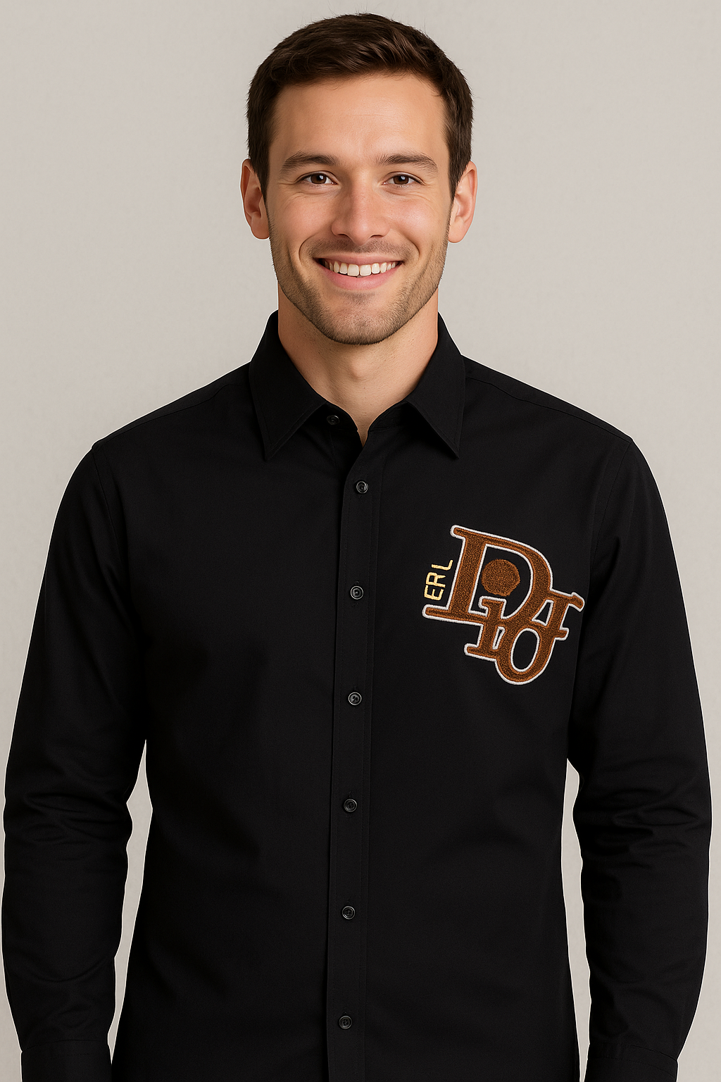 DIOR Midnight Noir Slim Fit Long Sleeve Shirt