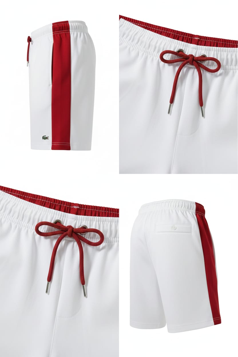 Lacoste Men's Sporty Stripe Swim Shorts