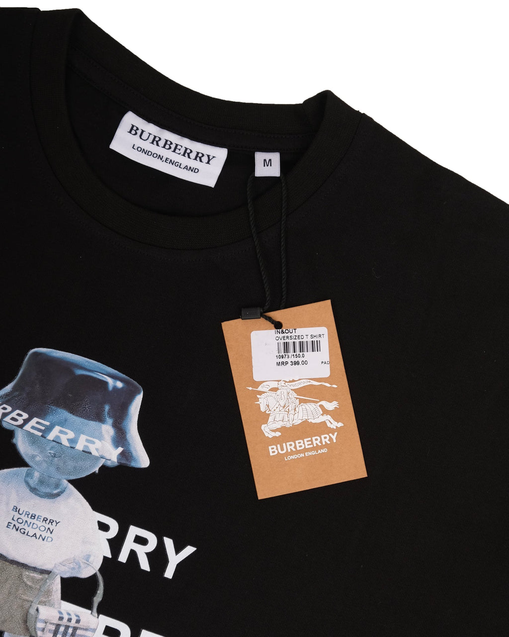 BURBERRY Midnight Noir Relaxed Fit Short Sleeve Graphic Tee
