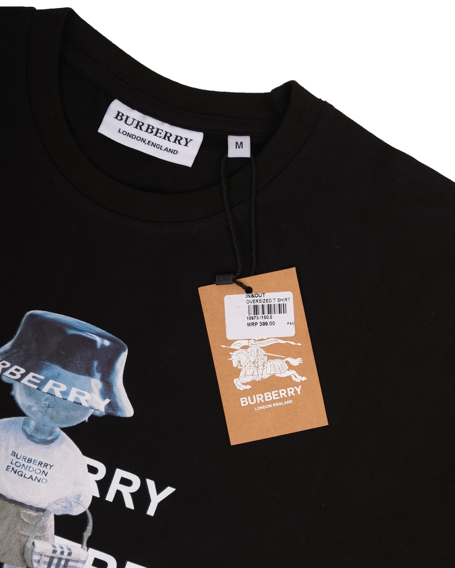 BURBERRY Midnight Noir Relaxed Fit Short Sleeve Graphic Tee