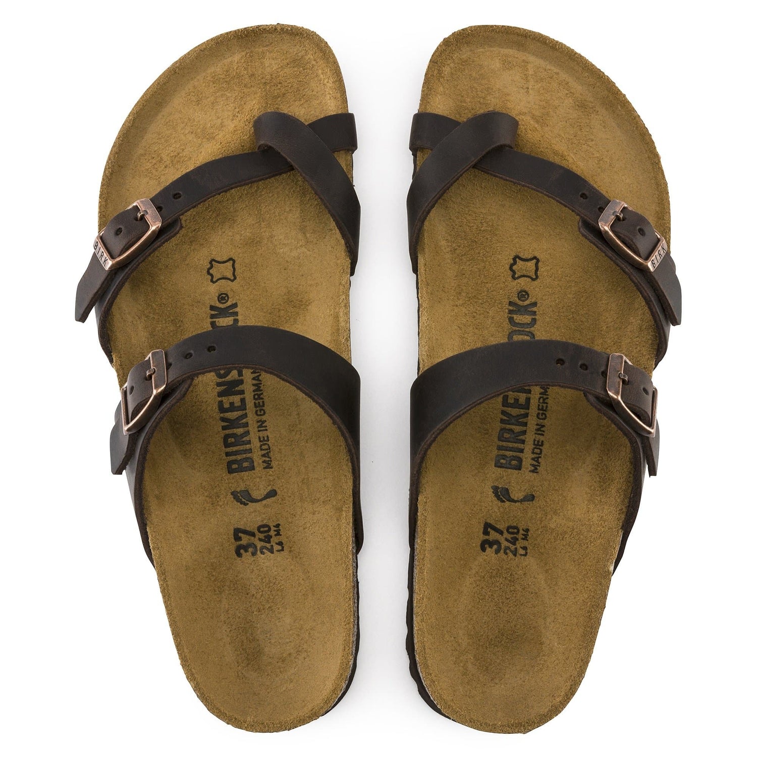 Birkenstock Earthy Elegance Leather Sandals in Rich Espresso