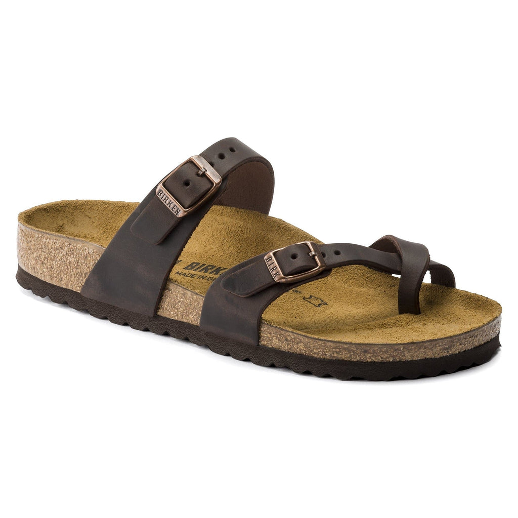 BIRKENSTOCK Rich Umber Luxe Leather Slide Women Sandals