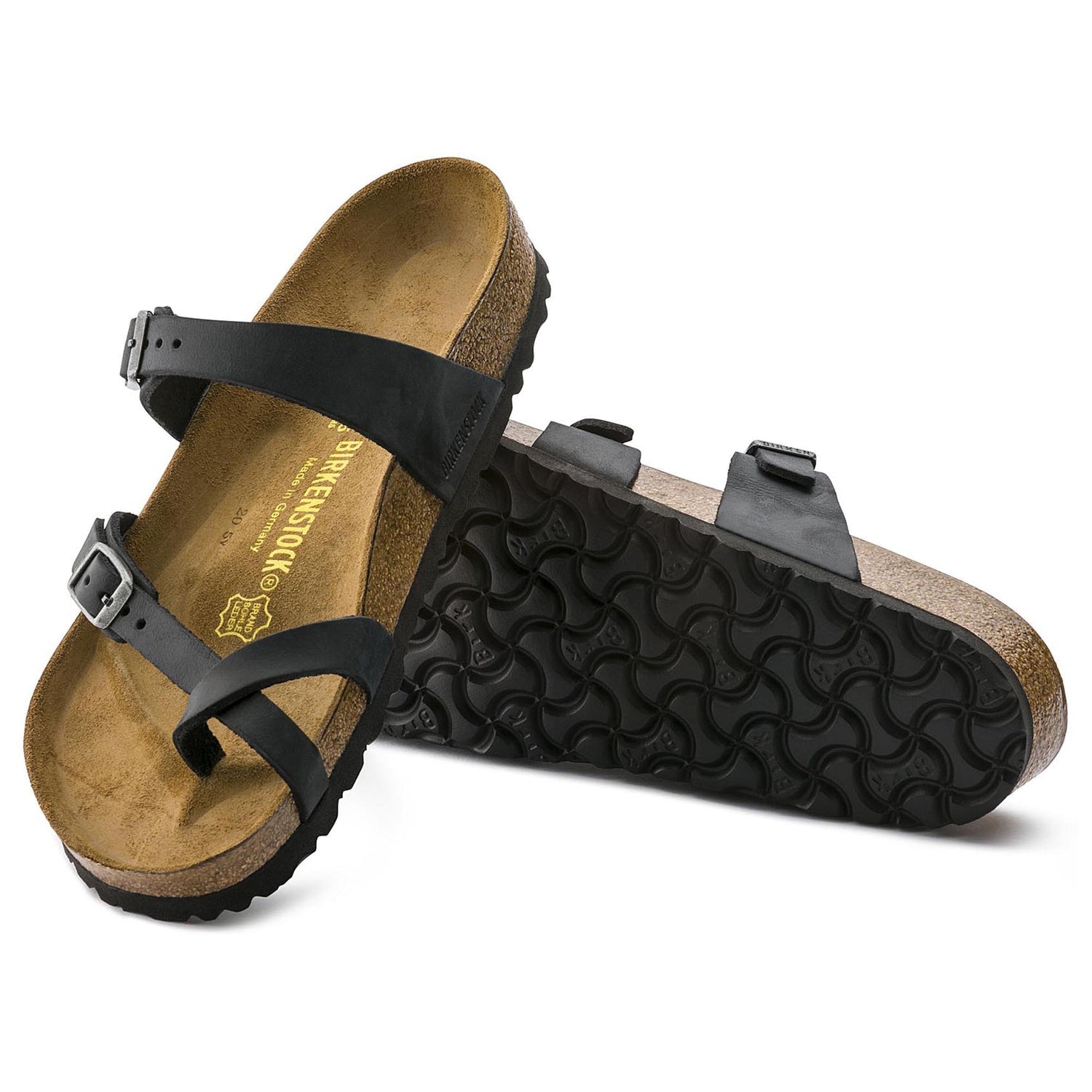 Birkenstock Elegant Black Leather Sandals with Chic Buckles