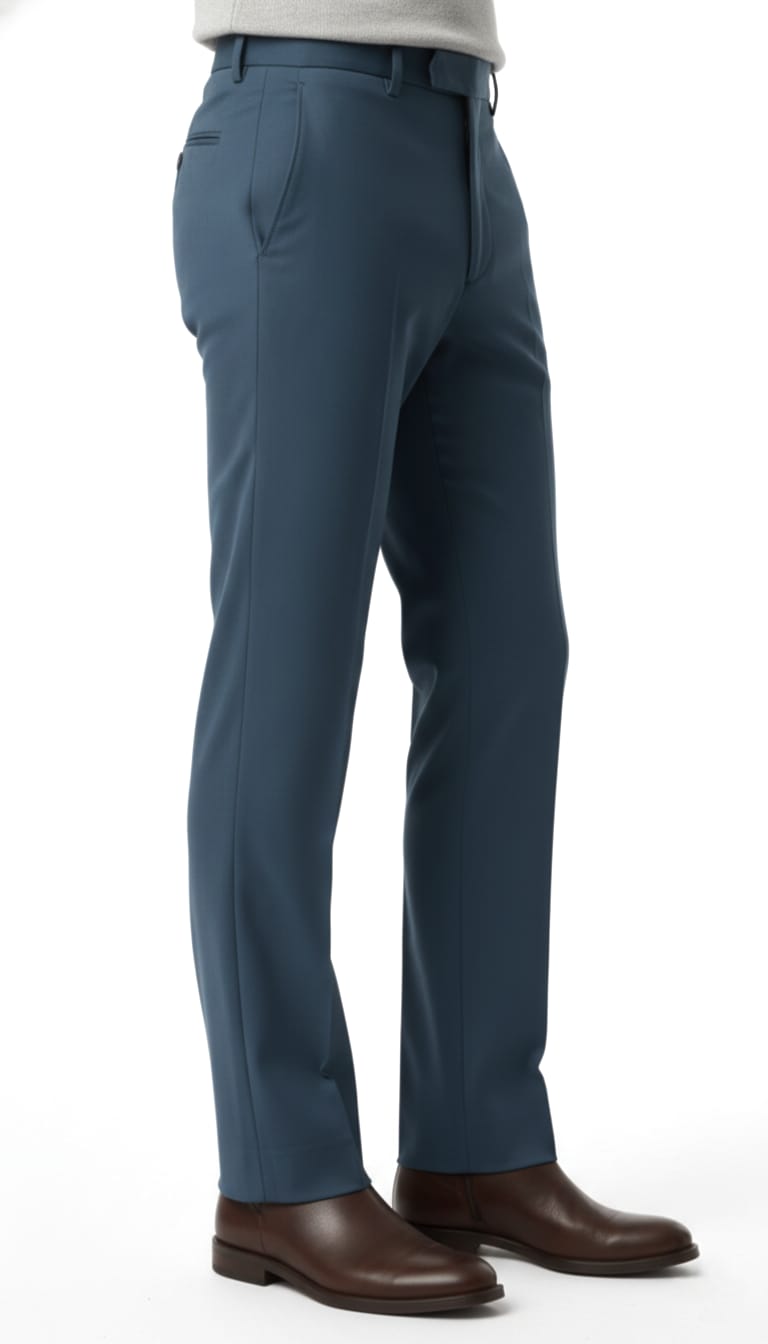 SCOTCH & SODA Celestial Teal Tailored Straight Fit Trousers