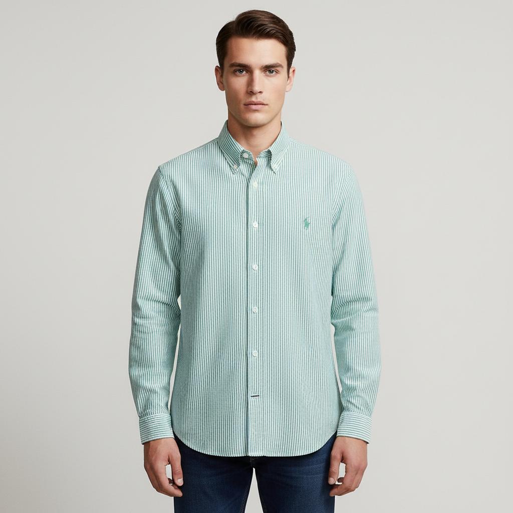 POLO Ralph Lauren Classic Fit Striped Button-Down Shirt - front view
