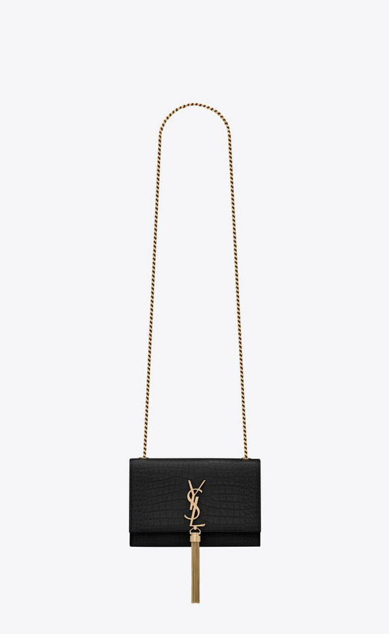 YSL ESSENTIALS Starlit Obsidian Luxe Chain Crossbody Bag