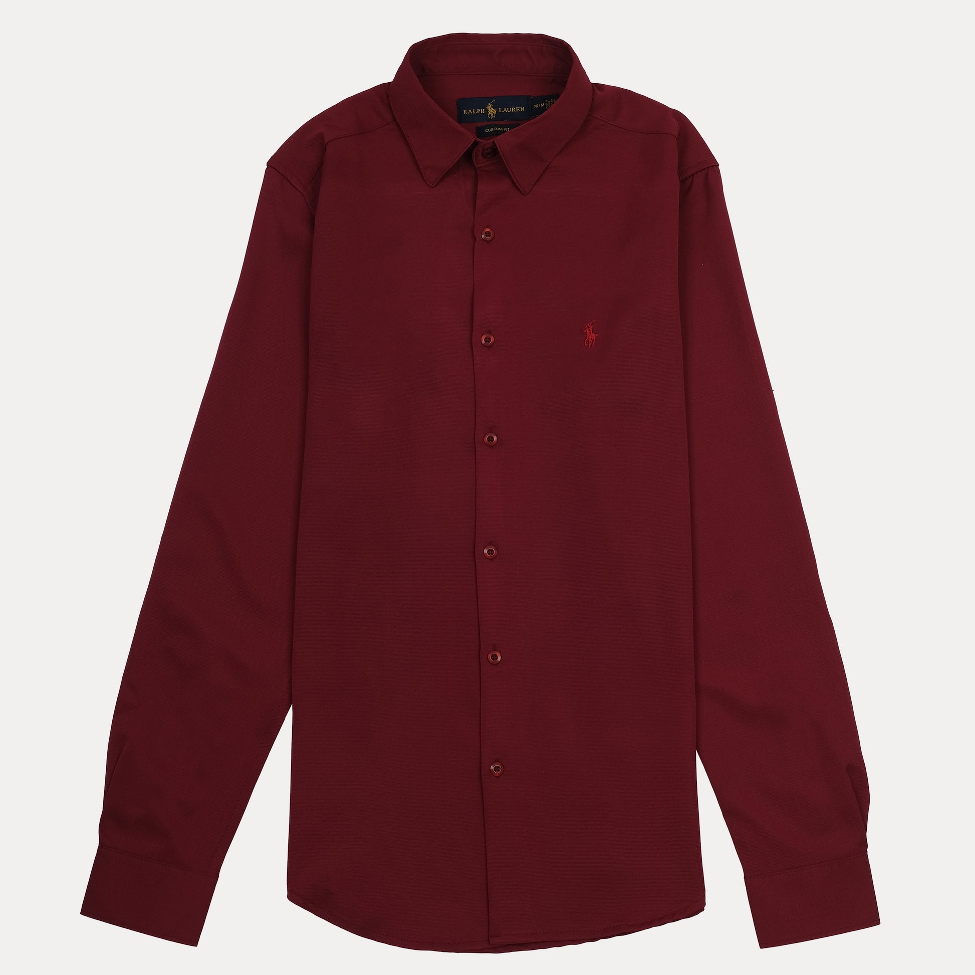 Ralph Lauren Custom Fit Elegant Merlot Long Sleeve Shirt