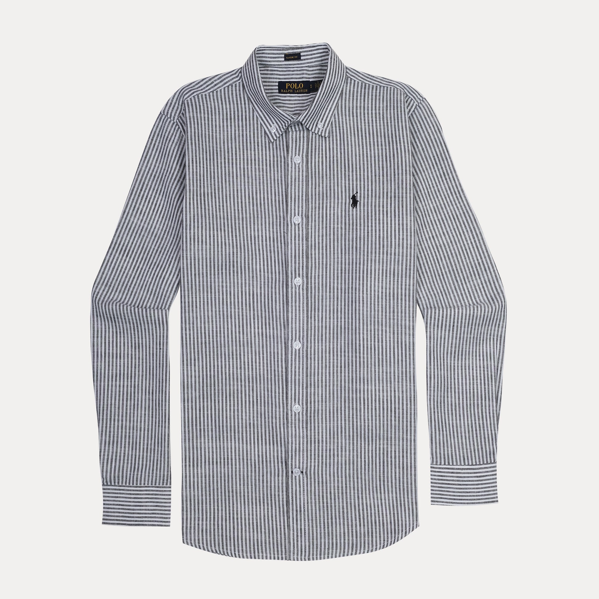 Polo Ralph Lauren Classic Fit Striped Linen Elegance Shirt in Midnight Stripe