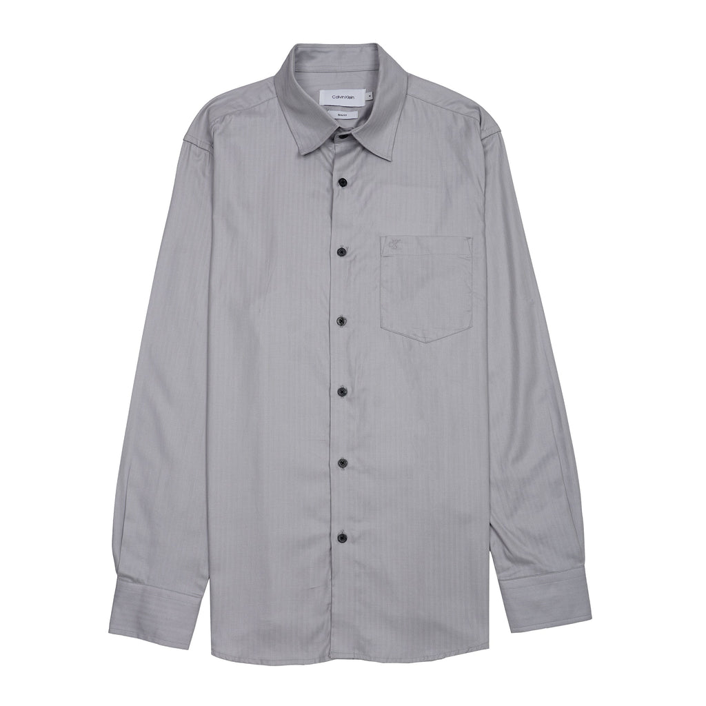 CALVIN KLEIN Astral Mist Tailored Fit Long Sleeve Button-Up Shirt