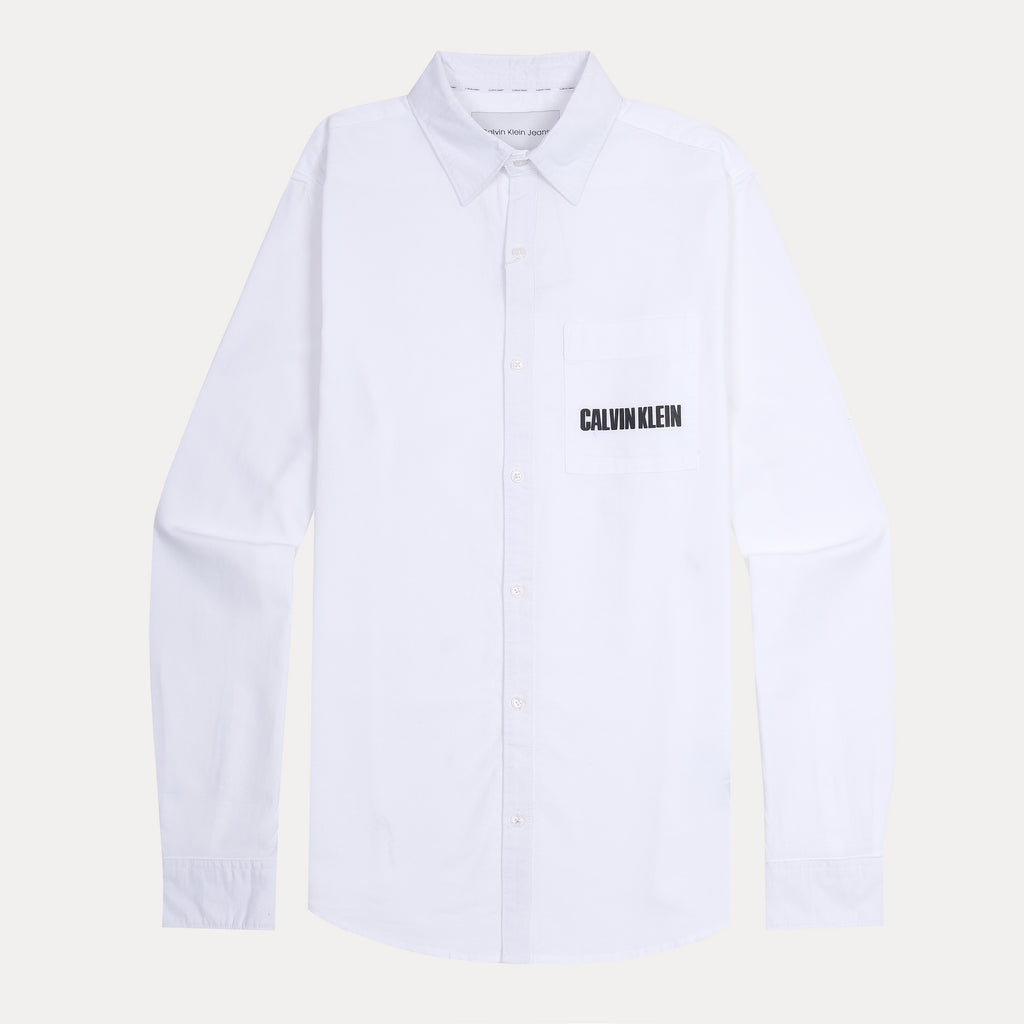 Calvin Klein Effortlessly Chic White Button-Up Shirt