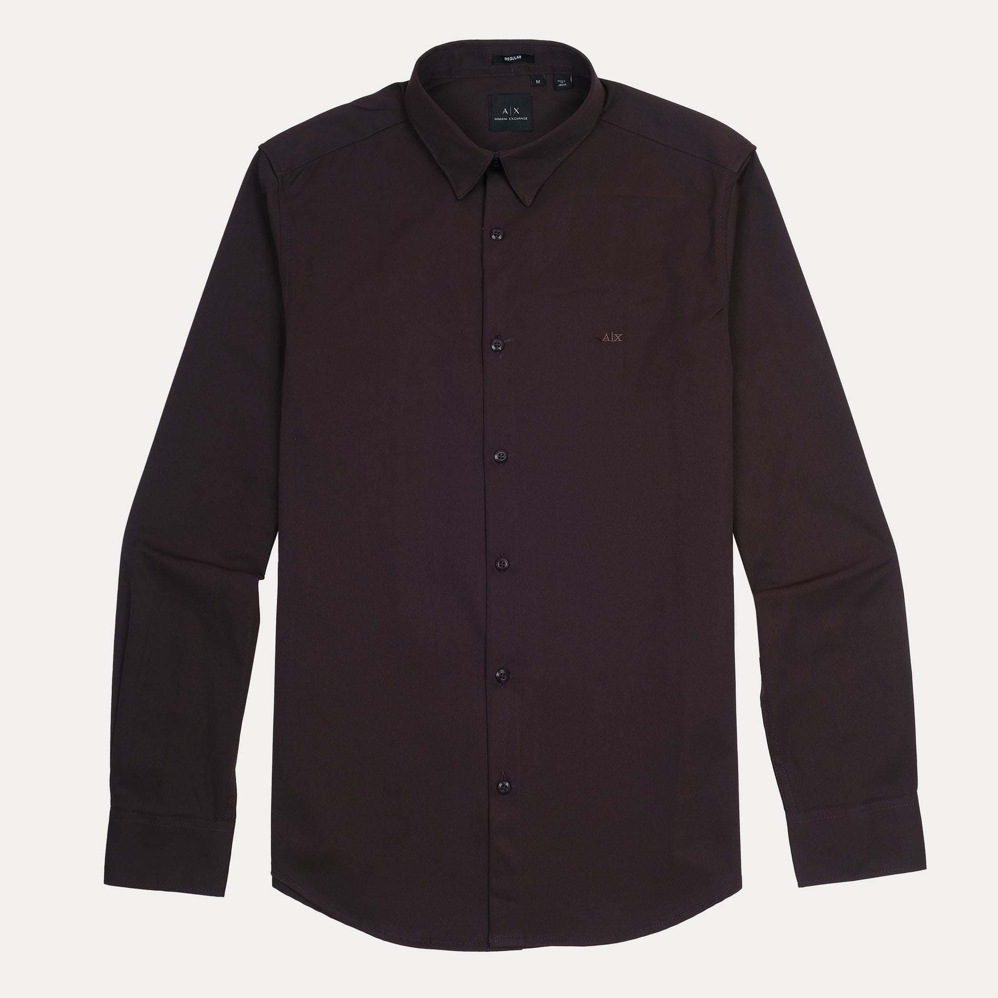 Armani Exchange Elegant Merlot Button-Up Shirt