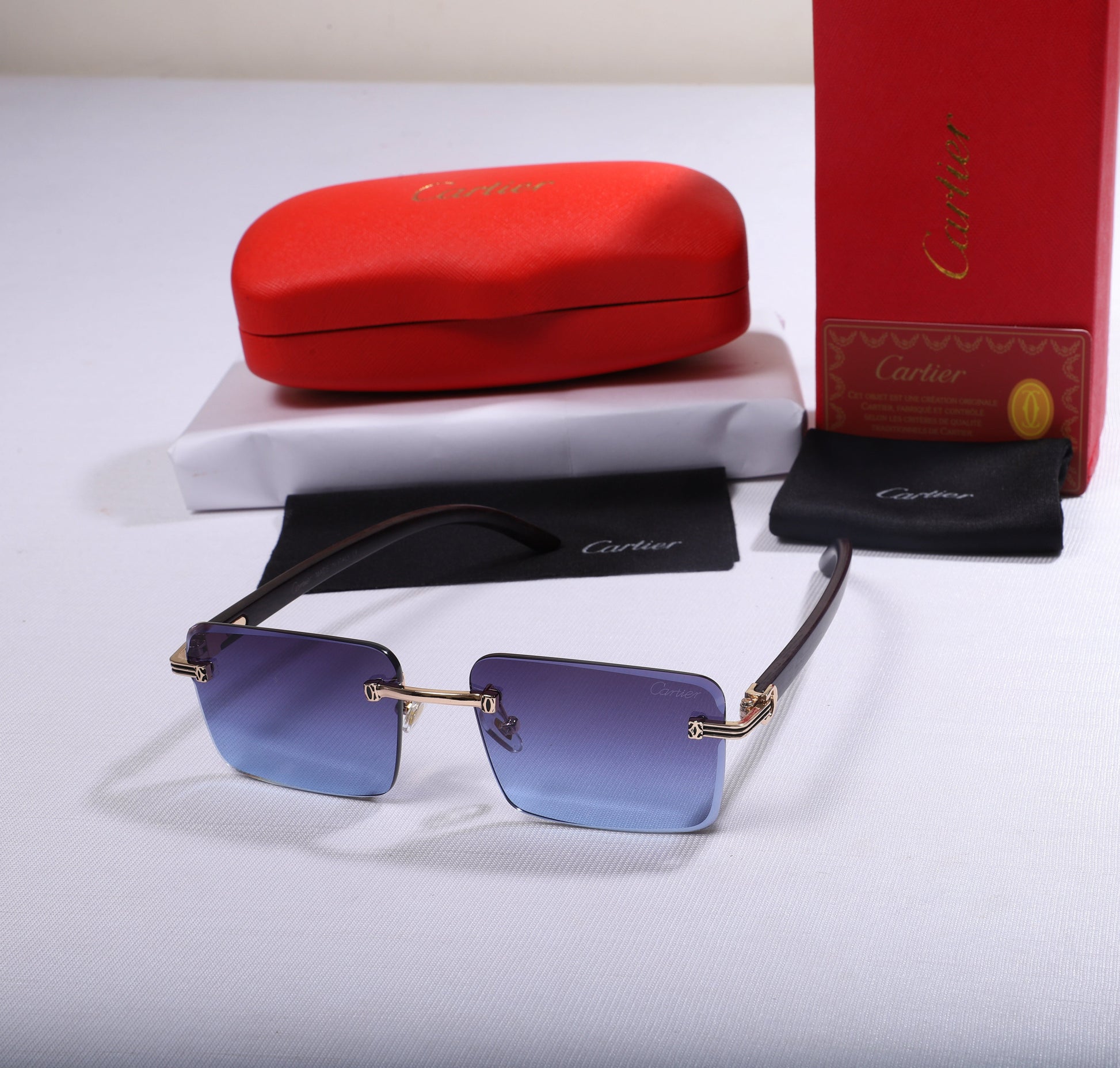Cartier Luxe Gradient Square Sunglasses
