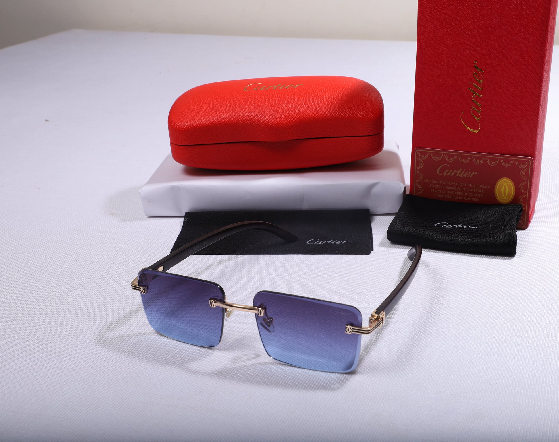 Cartier Luxe Square Gradient Sunglasses