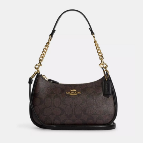 COACH Enigmatic Ember Luxe Signature Mini Hobo Bag
