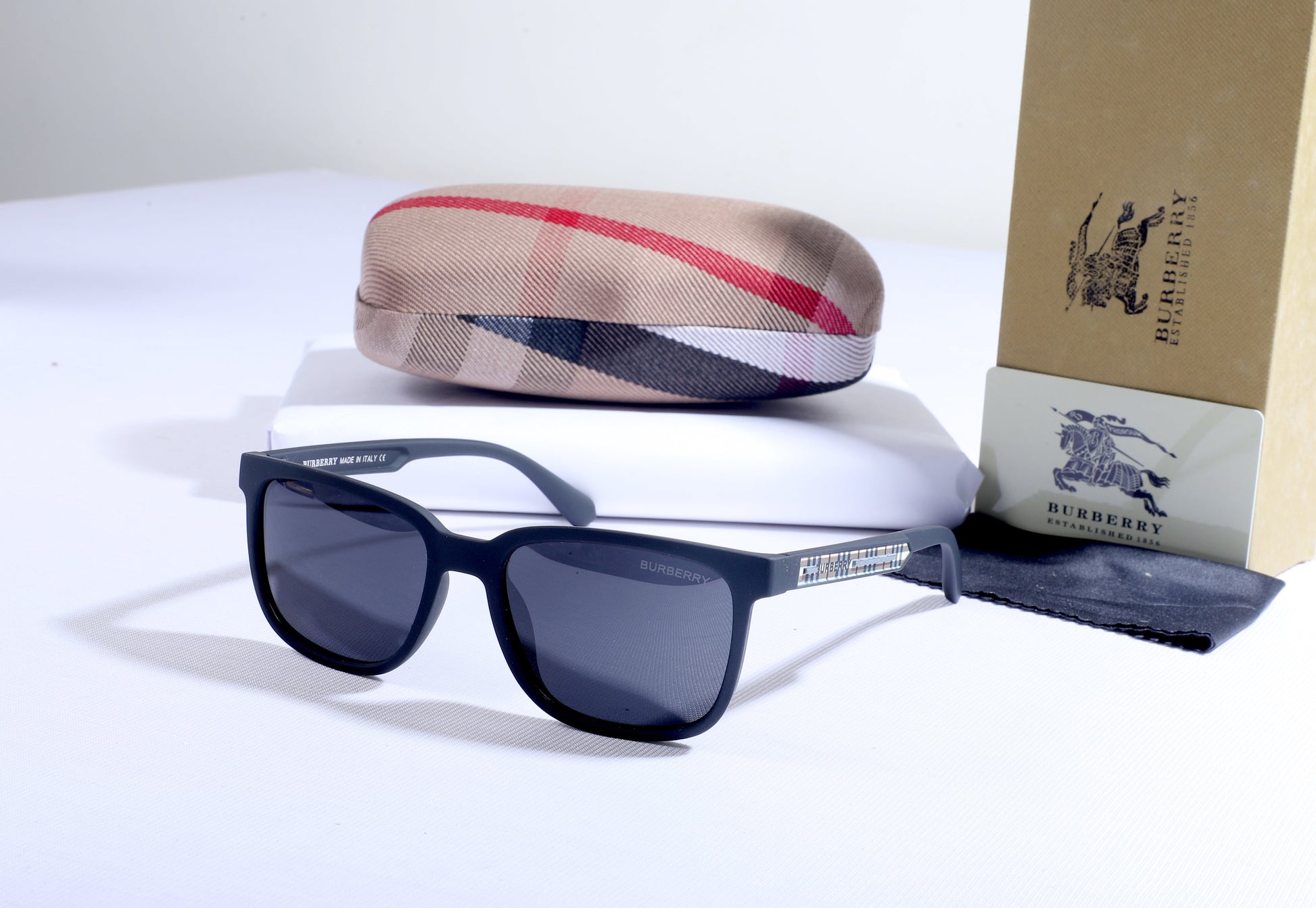 Burberry Classic Black Sunglasses with Crystal Detail