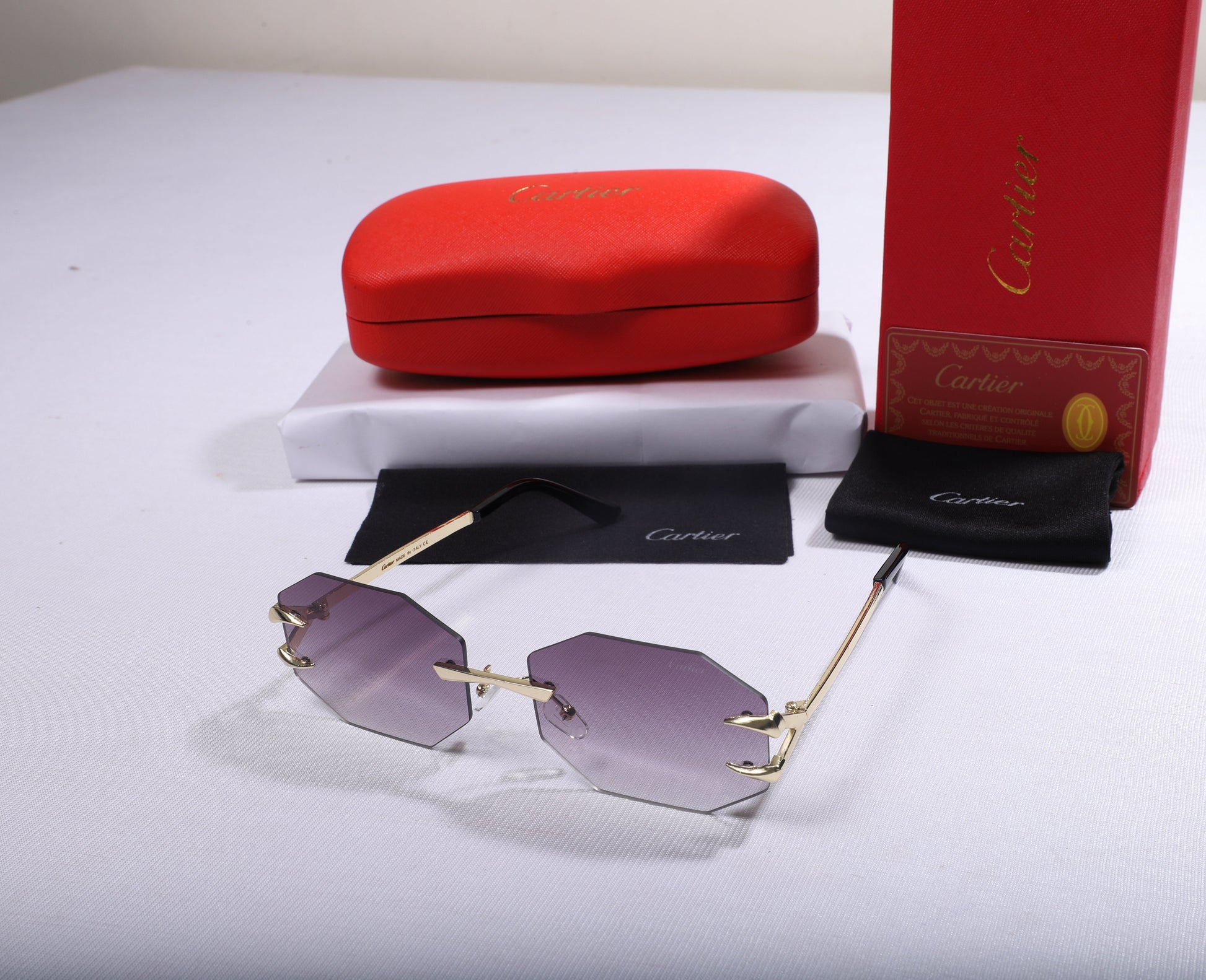 Cartier Hexagonal Gradient Sunglasses
