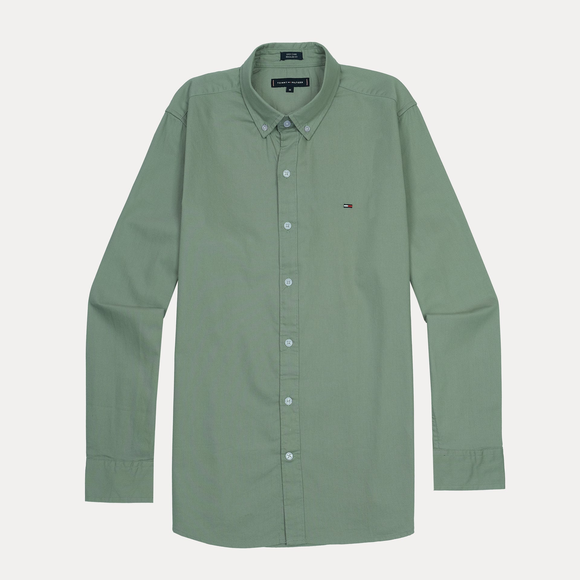 TOMMY HILFIGER Enchanted Mint Classic Fit Long Sleeve Button-Up Shirt