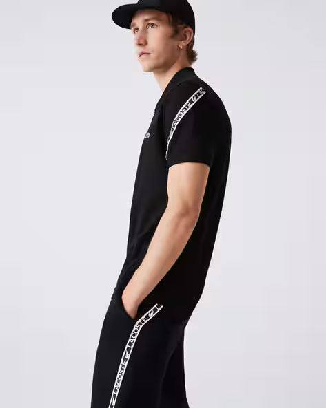 LACOSTE Obsidian Twilight Tailored Fit Short Sleeve Piqué Polo Shirt