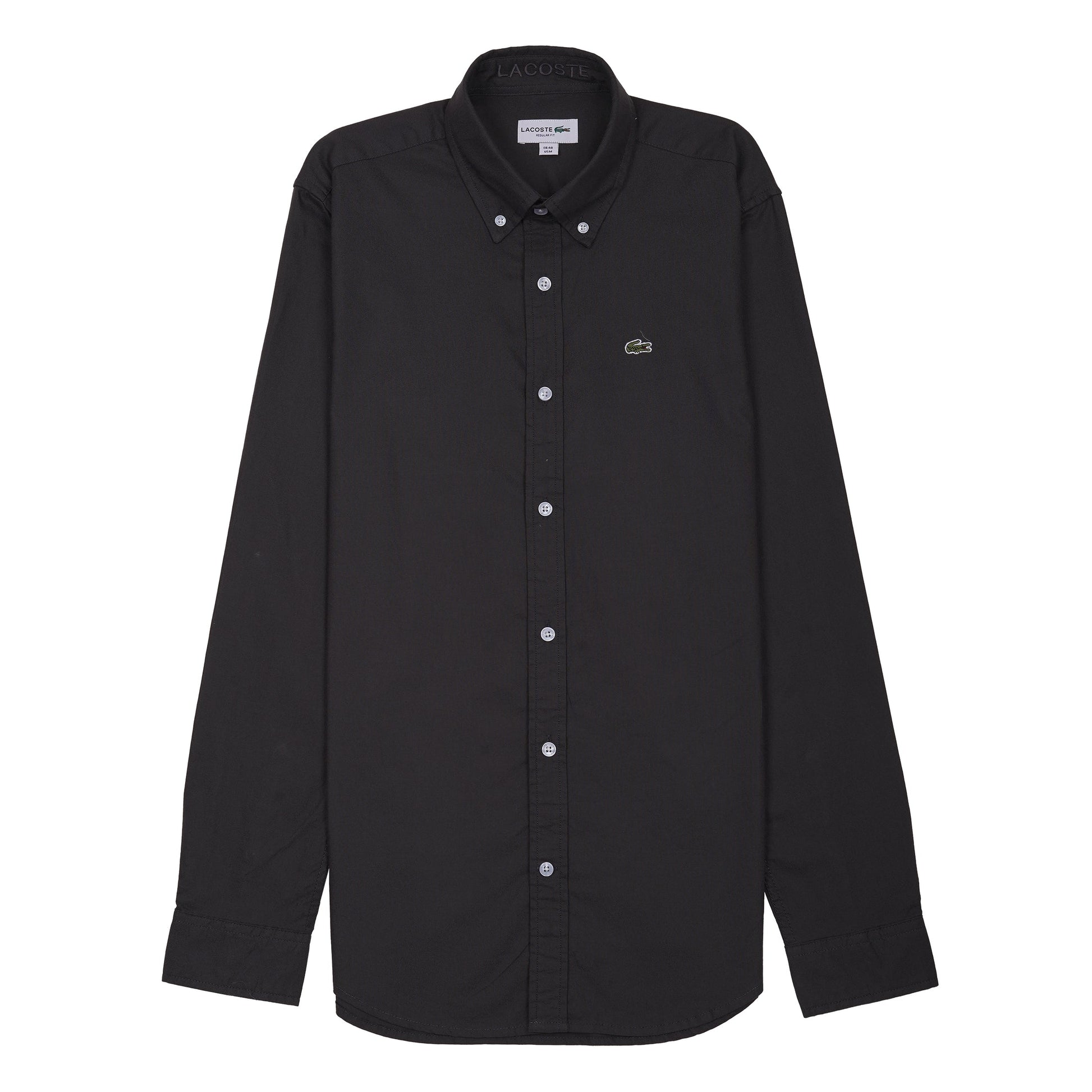 Lacoste Elegant Black Cotton Shirt