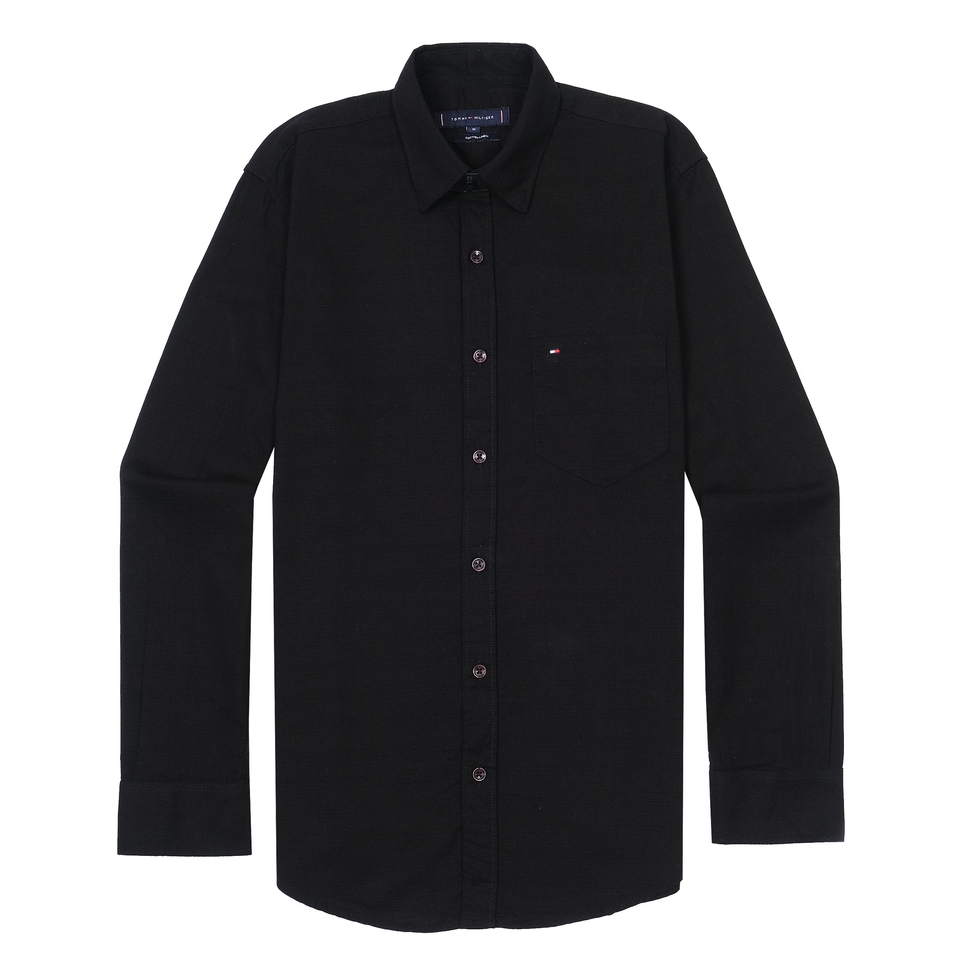 TOMMY HILFIGER Midnight Onyx Tailored Fit Long Sleeve Button-Up Shirt