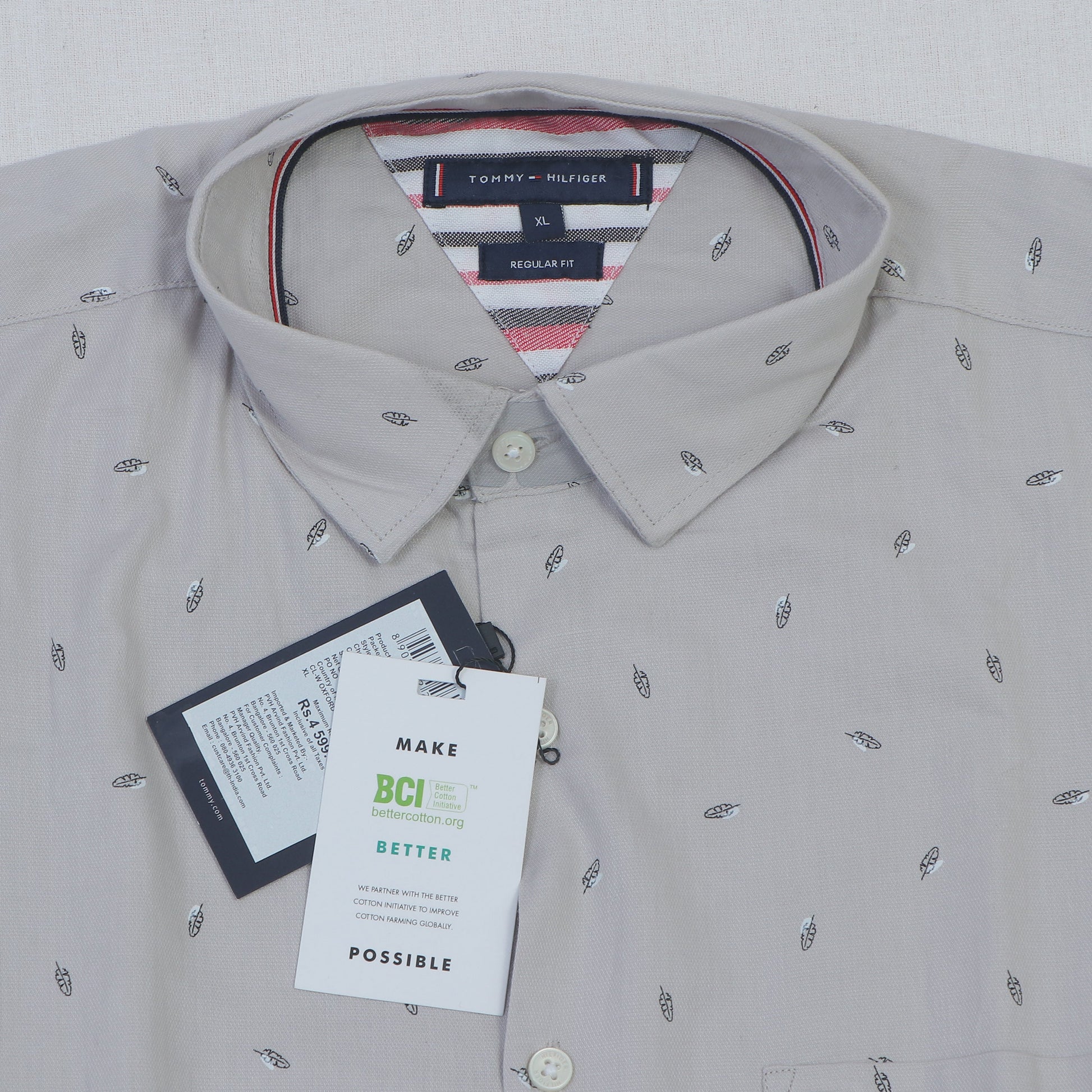 TOMMY HILFIGER Misty Sage Tailored Fit Long Sleeve Shirt